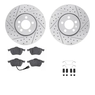 R1 Concepts WBUH1-74025 Brake Rotors - Carbon Coated - D/S W/ Optimum Oe Pads & Hdw